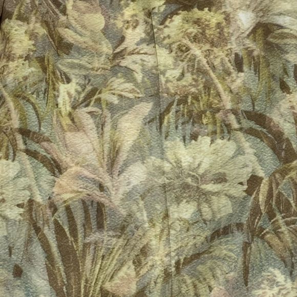 Floral Rayon Blend Pants Women's 4 Green Multi Allover Flower Print - Picture 4 of 16